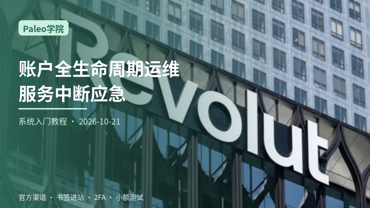 交易账户全生命周期运维与服务中断应急总览