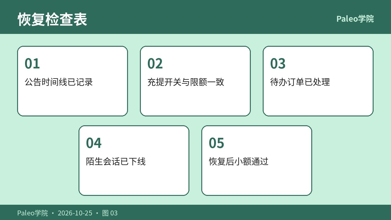 会话审计与恢复后小额测试